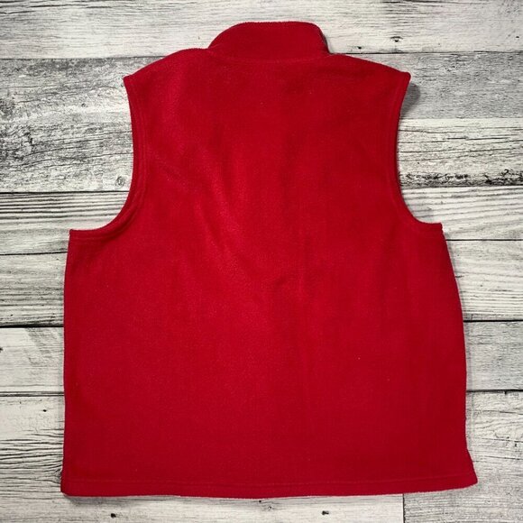 Ugly Christmas Sweater Red Mittens Hats Snowflakes Fleece Vest - Picture 7 of 10